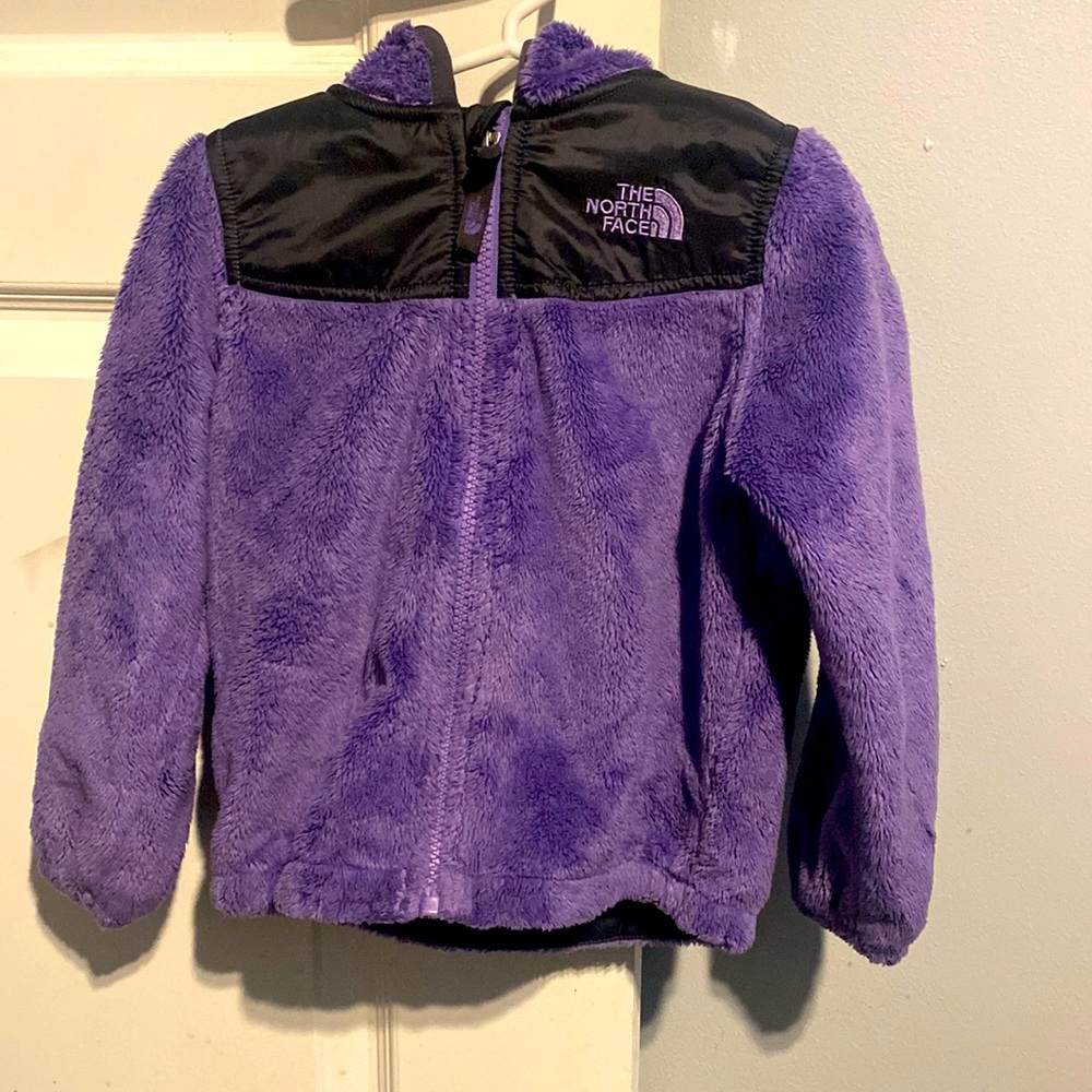 purple north face fleece jacket size 3t
